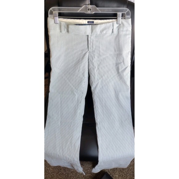 Vintage Y2K GAP Blue Pinstripe Wide Leg Pant Size 1 - Picture 4 of 4